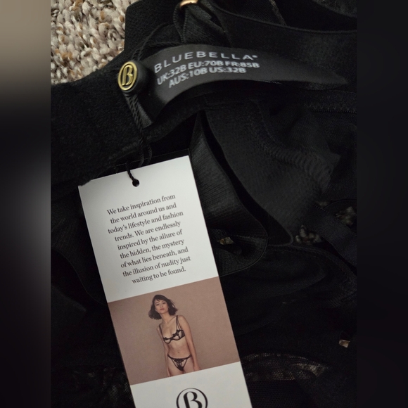 Bluebella Sawyer Wired Basque Black 32B - Picture 3 of 3